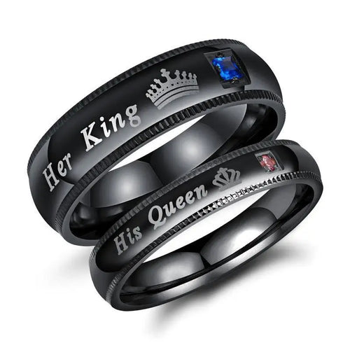 ANILLOS DE PROMESA PARA PAREJAS – SET DE 2 | ACERO INOXIDABLE